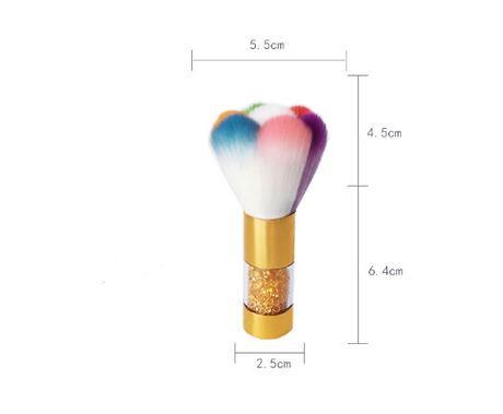 Colorful Nail Cleaning and Makeup Brush Set (1pc)