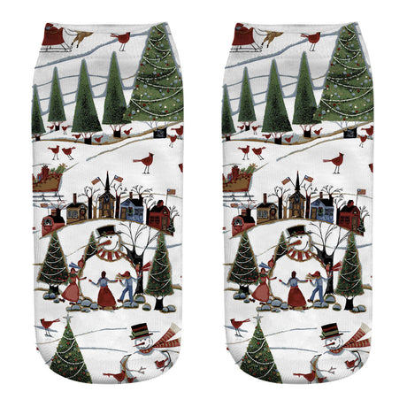 New 3D Printed Christmas Socks for Women