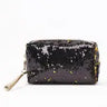 Portable Sequin Makeup Organizer Bag with Zipper Closure