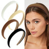 Wecoe Headbands for Women 4pcs Padded Headbands Non Slip Soft Thick Comfortable Headbands Cute White Khaki Brown Black Headband Aesthetic Y2K Halloween Costume Hair Accessories for Women Girls