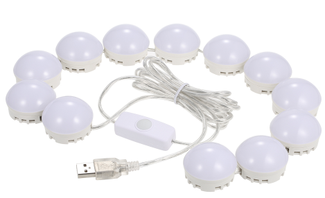 LED Bulb Makeup Mirror and Fill Light