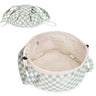 Barrel Drawstring Checkered Makeup Bag Large Cosmetic Bag Make up Bags Toiletry Organizer for Women and Girls (Mint Green Checkerboard) (Patent)
