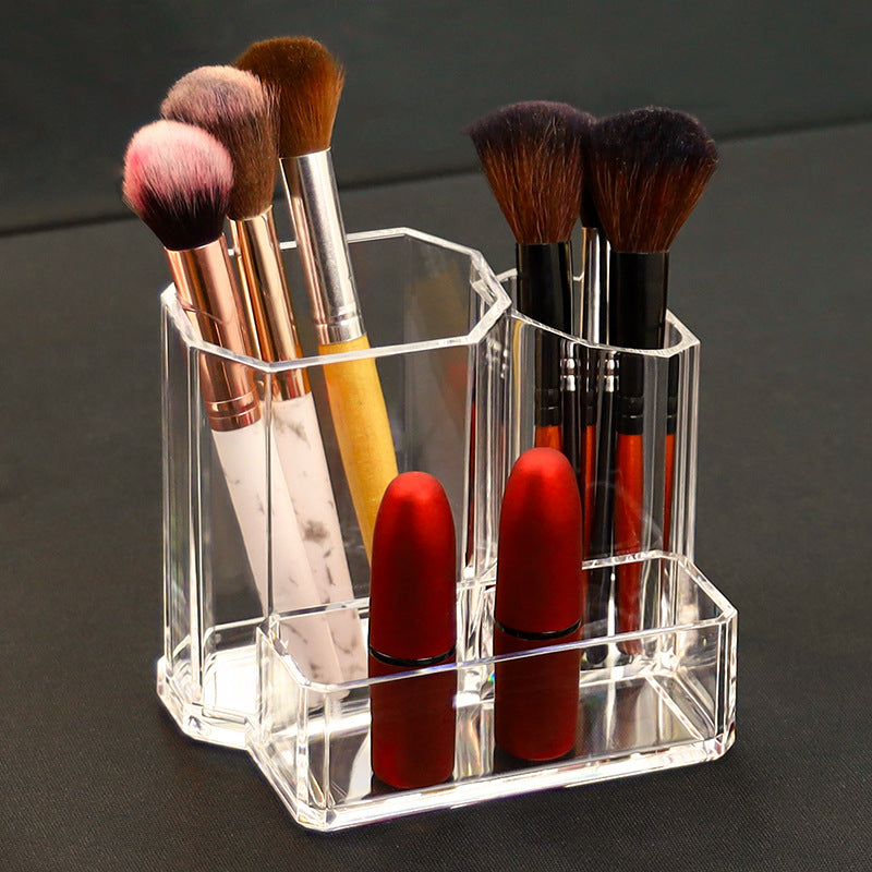 Transparent Multi-functional Makeup Brush Storage Box