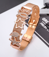 "Stainless Steel Mesh Bracelet - Fashion Travel Accessory"