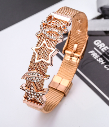 "Stainless Steel Mesh Bracelet - Fashion Travel Accessory"