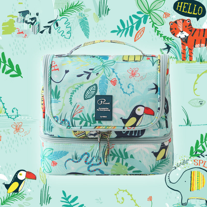 Large Capacity Waterproof Makeup Bag with Print