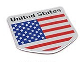 Metal National Flag Car Stickers for Vehicle Decoration