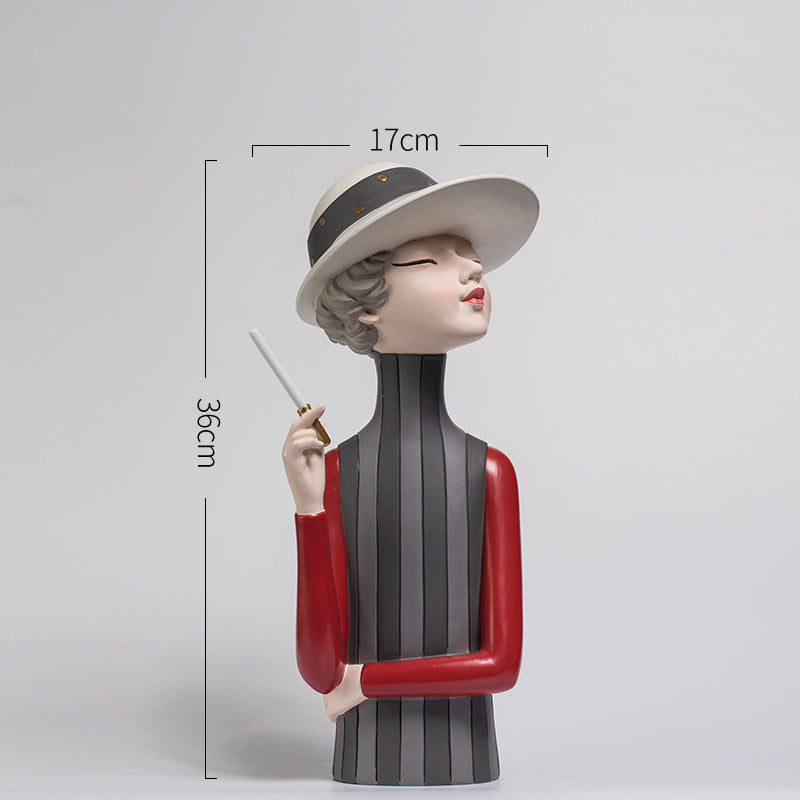 Cute Resin Bubble Girl Statue for Home Decor