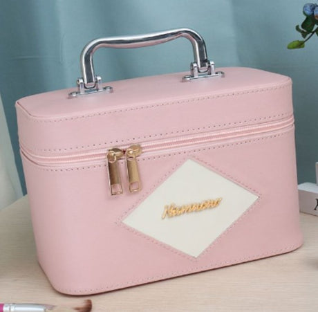 Pink Makeup Bag for Women - Travel Cosmetic Pouch