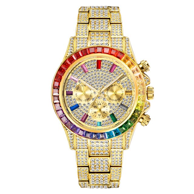 Rainbow Diamond Quartz Watch - Atlantic Shopping Mall