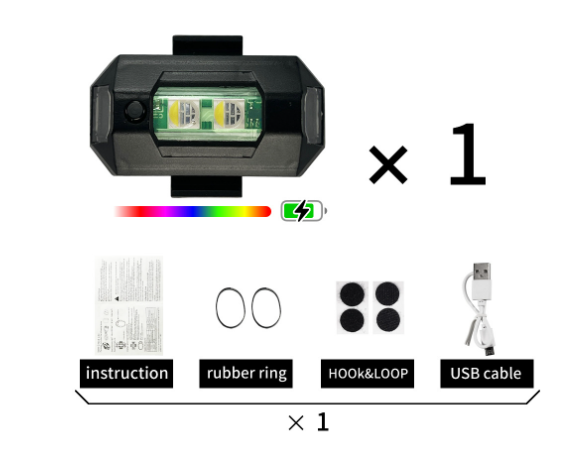 Cross-Border Vehicle Warning Light for Drones and Bikes