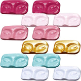 Mobestech 12Pcs Empty Eyelash Trays Holder Plastic False Eyelash Storage Cases Fake Eyelash Packaging Boxes Face Shape Lash Container Holder Eyelash Storage Trays