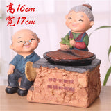 Creative Elderly Couple Figurine for Home Decor Gift