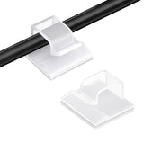 30 Pcs Small Clear Adhesive Cable Clips for Cord Management Under Desk Nightstand Phone PC Charger Plug Speaker Cord Holder Keeper Hook Wall Wire Organizer Car Dash Cam Ethernet Christmas Light