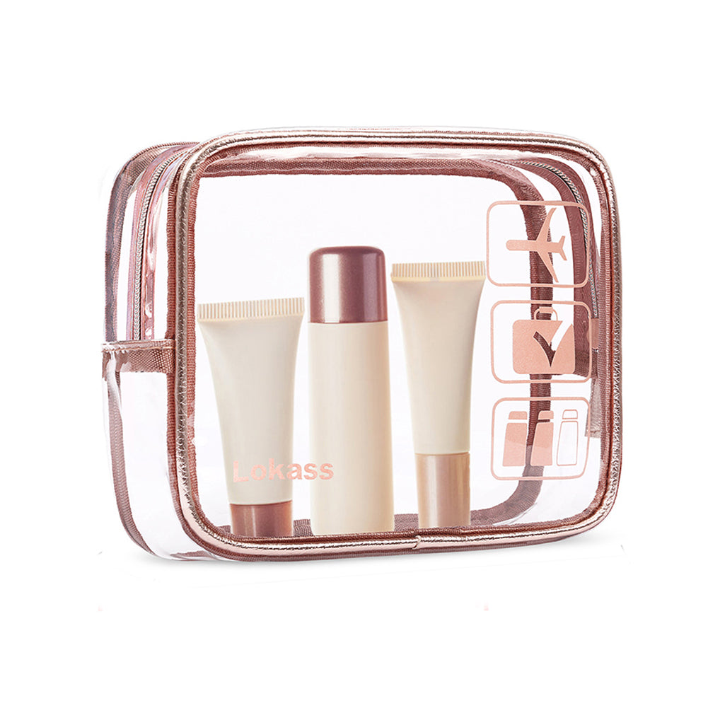 Fashionable Waterproof Transparent PVC Cosmetic Bag Set