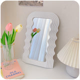 Wave Desktop Makeup Mirror for Entrance Decoration