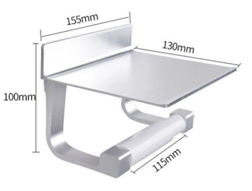 Aluminum Storage Rack for Bathroom and Tissue Holder
