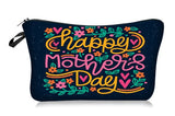 Mother's Day Floral Cosmetic Bag with Zipper Organizer
