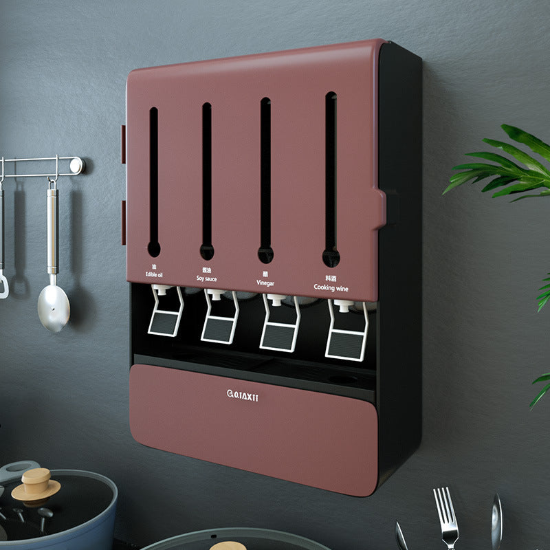 Multifunctional Wall Storage Seasoning Box (No Drilling)