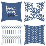 4pcs Modern Linen Pillow Cases 18x18in for Home Decor