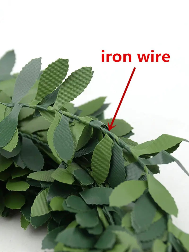 22.96ft Artificial Green Leaves Garland for Home Decor