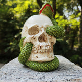 Day of the Dead Green Snake Head Home Decor Ornament
