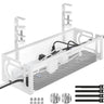 Cable Management Under Desk Under Desk Cable Management Tray desk Cable Organizer Cable Management Box Cord Organizer for Desk Under Desk Storage for Office Home - No Drill to Desk Cable Raceway