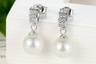 Shell Pearl Earrings, Elegant Jewelry Accessory