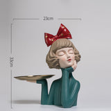 Cute Resin Bubble Girl Statue for Home Decor