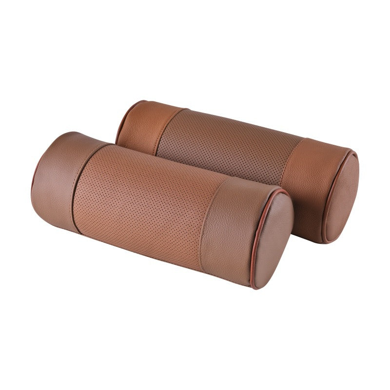 Wholesale Leather Car Headrest Neck Pillow with Memory Foam