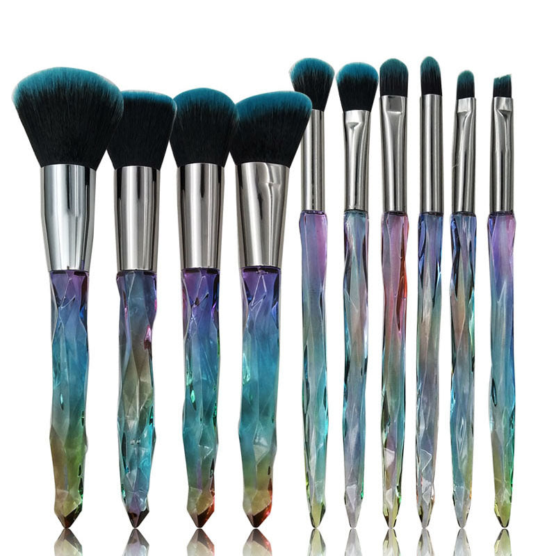 Crystal Diamond Makeup Brush Set for Beginners