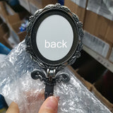 Retro Portable Handheld Metal Makeup Mirror