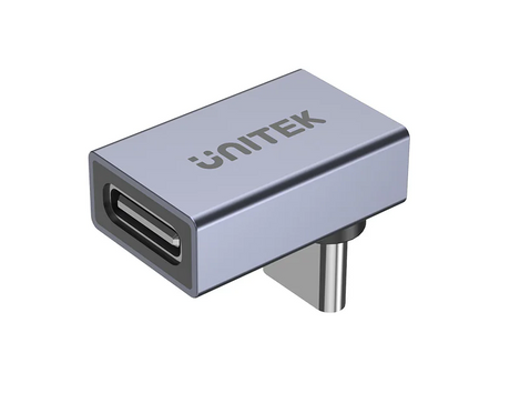 Unitek USB-C 4.0 Male to Female Adaptor 90degrees (Back) A1039GY