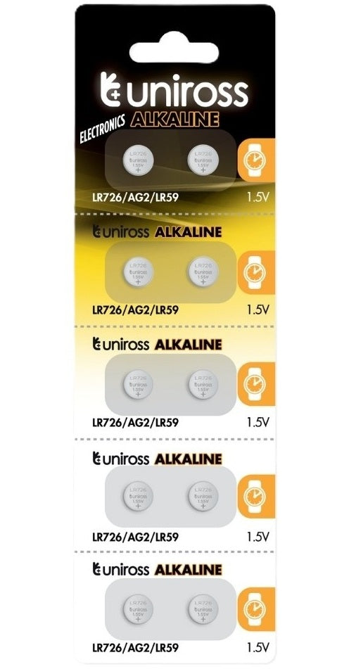 Uniross Alkaline-Coin LR726 AG2 LR59 Battery (10pack)