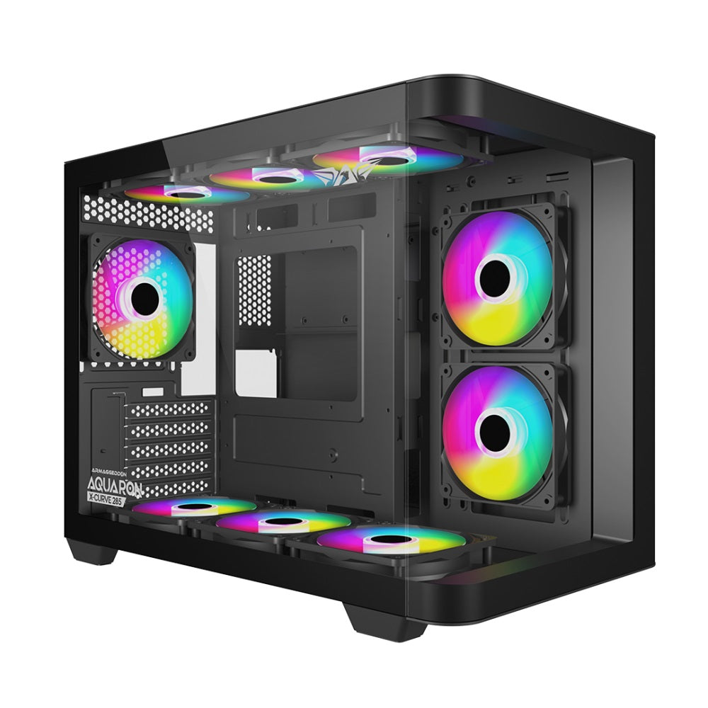 Armaggeddon Gaming Case M-ATX AQUARON X-CURVE 285 Black