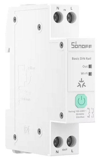 Sonoff WiFi Smart Switch BASIC-1GSP Din-Rail With Matter 32A (cuts off neutral and Live)
