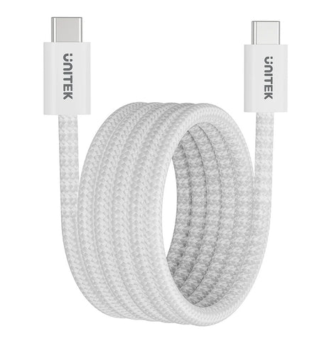 Unitek Magnetic USB-C Cable 100W 1.0m White C1414AWH-1M