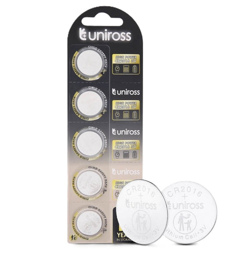 Uniross Lithium-Button Cell CR2016HP High Power (5pack)