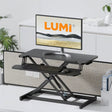 Brateck DWS37-01 Sit Stand Gas Spring Desk Workstation Max Height 51cm