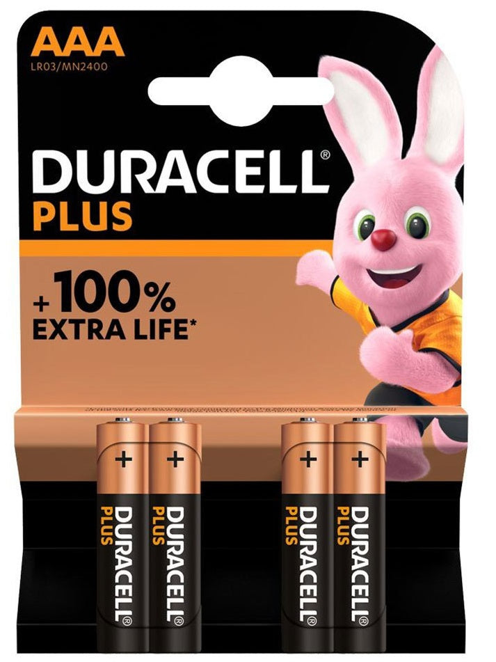 Duracell Alkaline AAA (4pcs) Plus