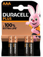 Duracell Alkaline AAA (4pcs) Plus