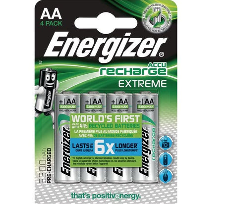 Energizer Batteries Rechargeable AA 2300 mAh (4pcs) Extreme