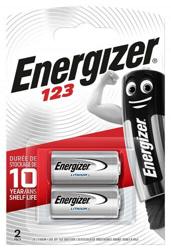Energizer Batteries Lithium CR123 (2pc)