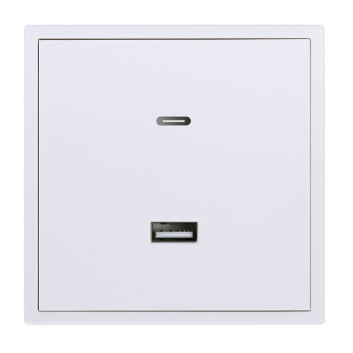 HDL Panel TILE SERIES Ivory White 1xUSB-A 1xUSB-C