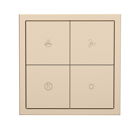 HDL Panel Smart Tile Series 8 Button Champgn Gold