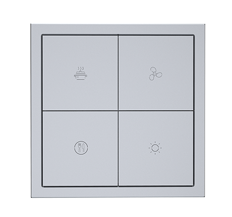 HDL Panel Smart Tile Series 8 Button Space Gray