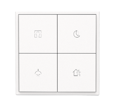 HDL Tile Series 4 Button Smart Panel Ivory White HDL-M/PT4RA.1