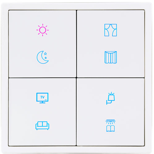 HDL Panel Tile Series 8 Button White HDL-M/PT4RB.1