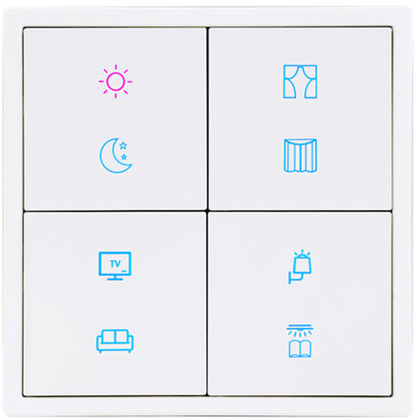 HDL Panel Tile Series 8 Button White HDL-M/PT4RB.1