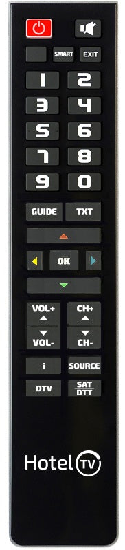 Superior HOTEL PC Programmable Universal TV Remote Control (without MENU button)